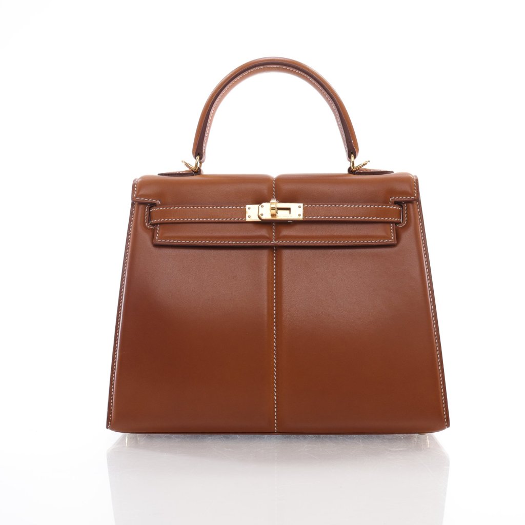 Hermes Padded Kelly 25 Gold Barenia