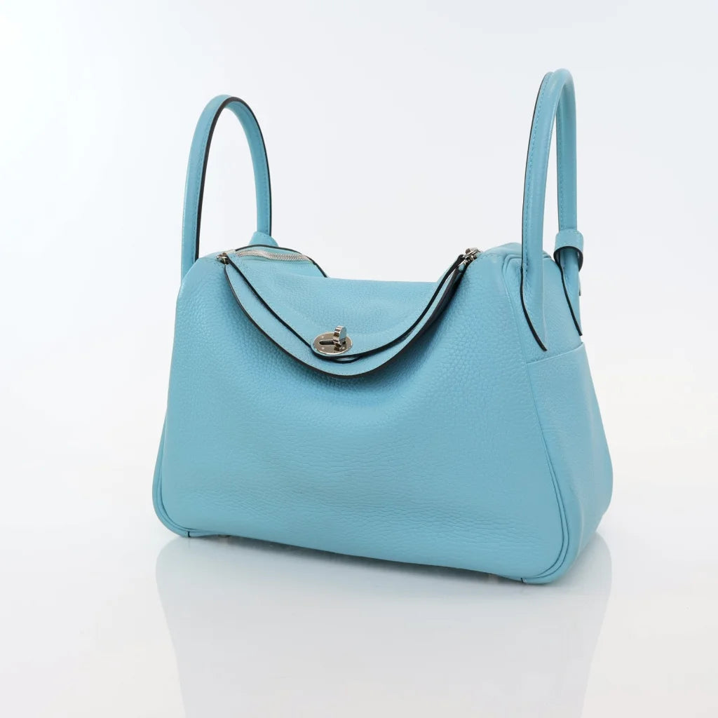 Hermes Lindy 30 Bleu Atoll Clemence