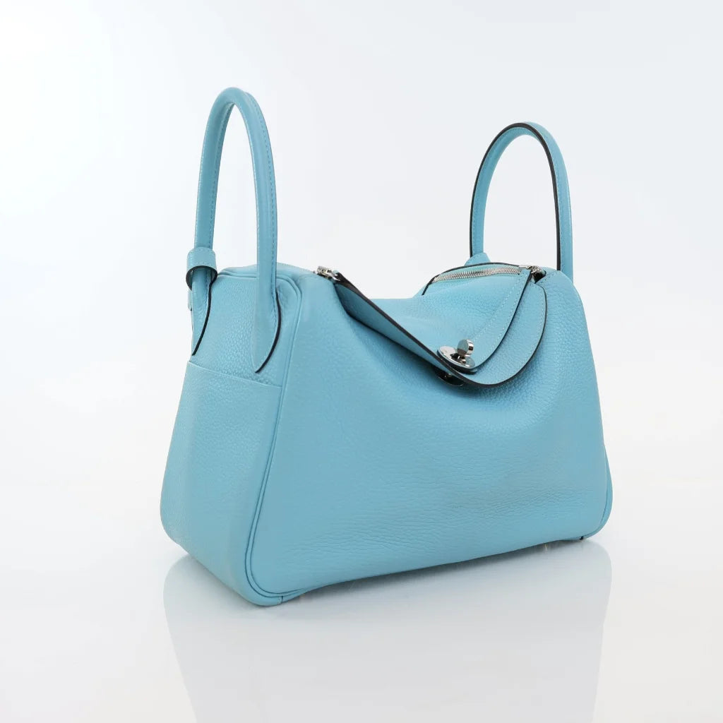 Hermes Lindy 30 Bleu Atoll Clemence