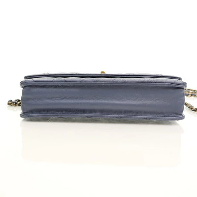 Chanel Reissue Wallet On Chain (WOC) Blue Calfskin