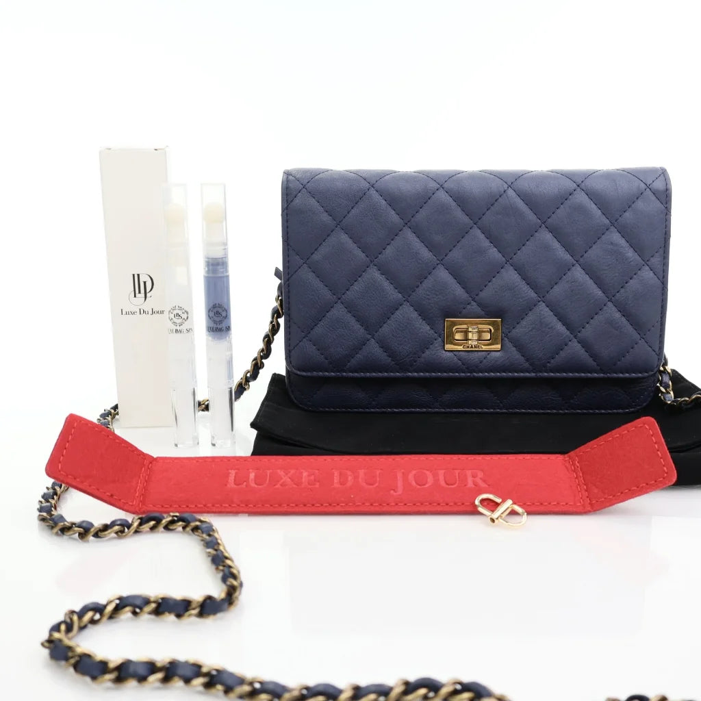 Chanel Reissue Wallet On Chain (WOC) Blue Calfskin