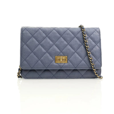 Chanel Reissue Wallet On Chain (WOC) Blue Calfskin