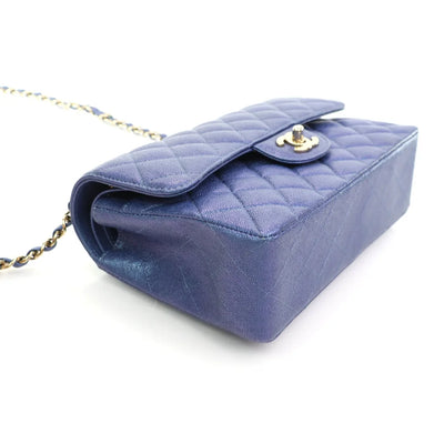 Chanel Classic Flap Small Iridescent Blue Caviar