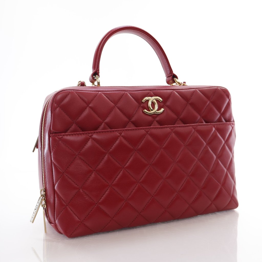 Chanel Trendy CC Bowling Bag Red Lambskin