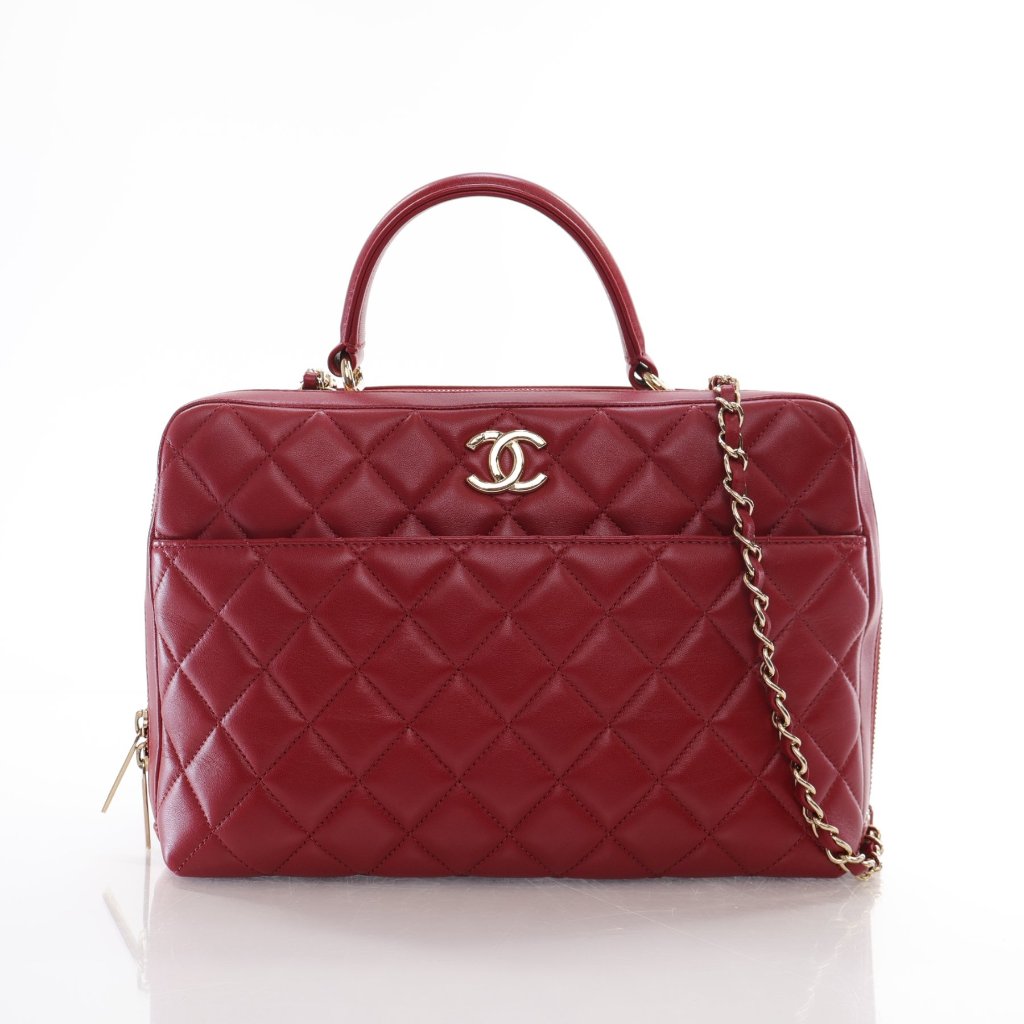 Chanel Trendy CC Bowling Bag Red Lambskin