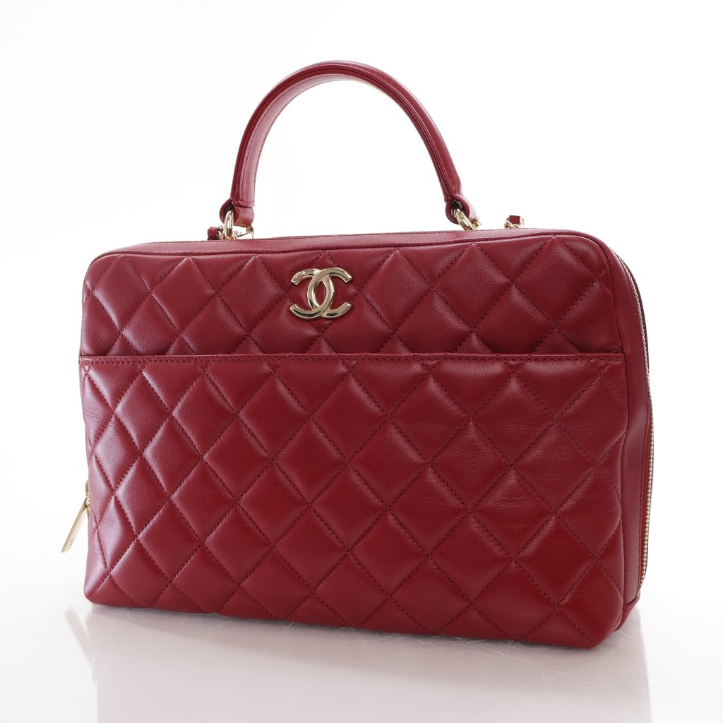 Chanel Trendy CC Bowling Bag Red Lambskin