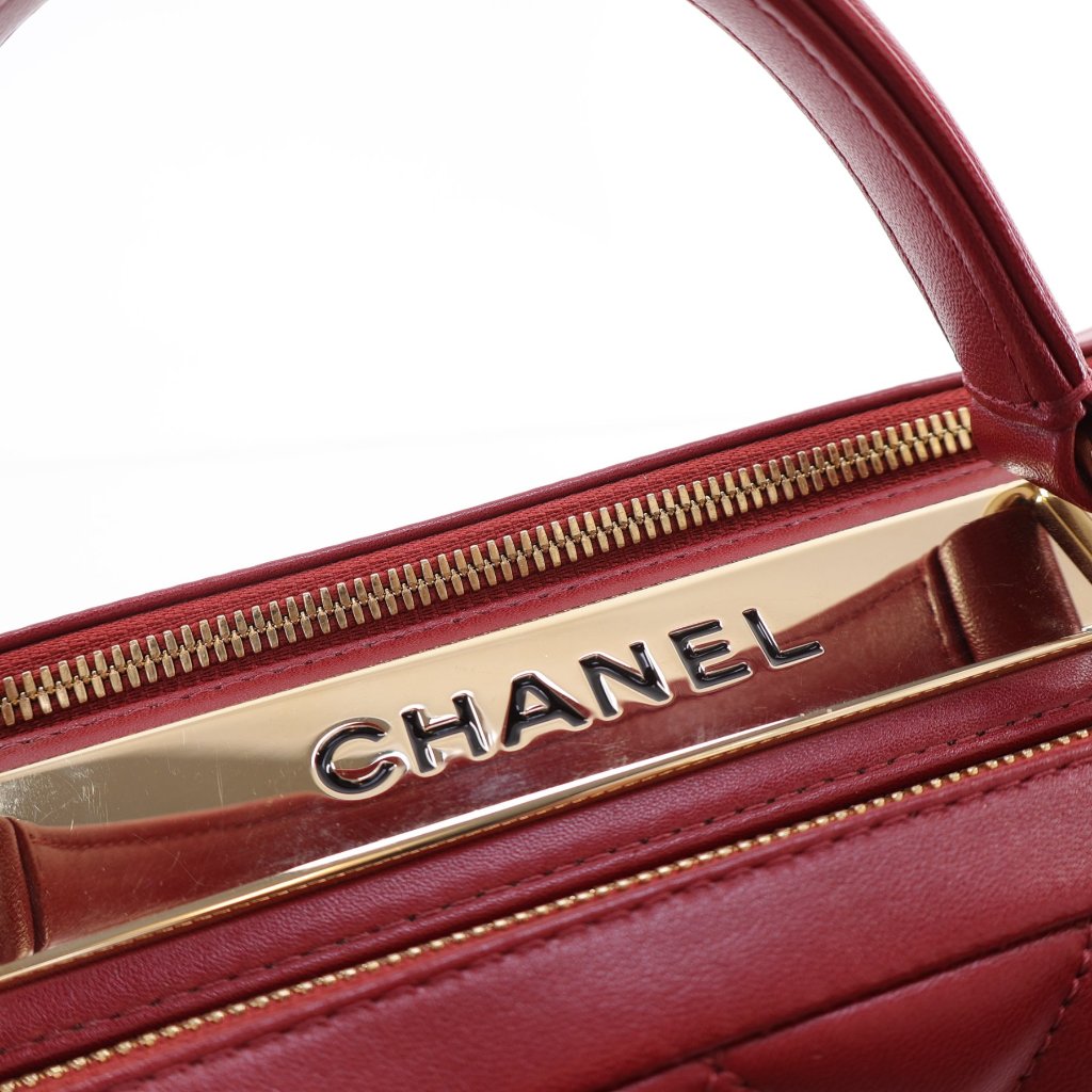 Chanel Trendy CC Bowling Bag Red Lambskin