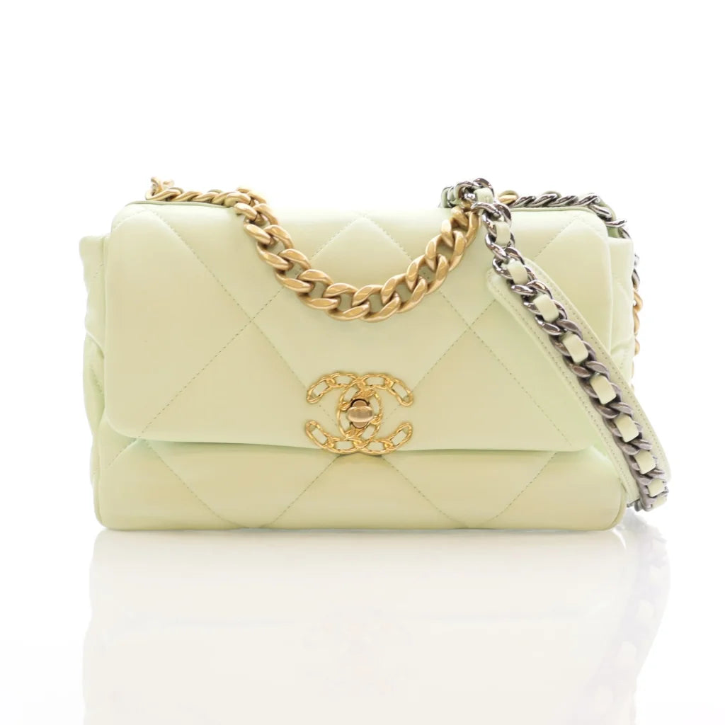 Chanel 19 Flap Small 22C Vert Clair Lambskin