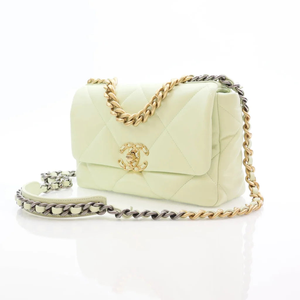 Chanel 19 Flap Small 22C Vert Clair Lambskin