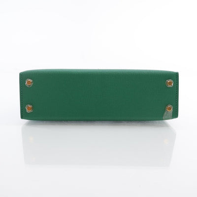 Hermes Mini Kelly Vert Vertigo Chevre