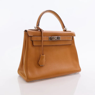 Hermes Vintage Kelly 28 Natural Vache Liegee