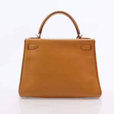 Hermes Vintage Kelly 28 Natural Vache Liegee