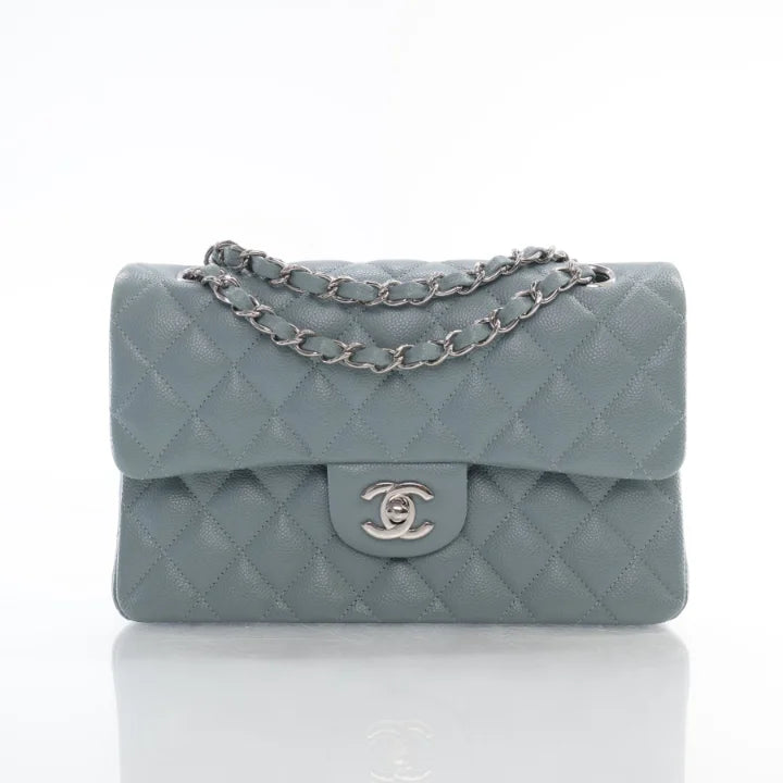 Chanel Classic Flap Small Blue Grey Caviar