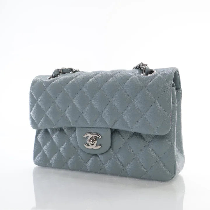 Chanel Classic Flap Small Blue Grey Caviar