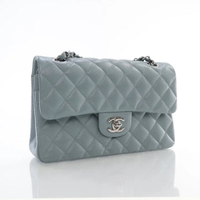 Chanel Classic Flap Small Blue Grey Caviar