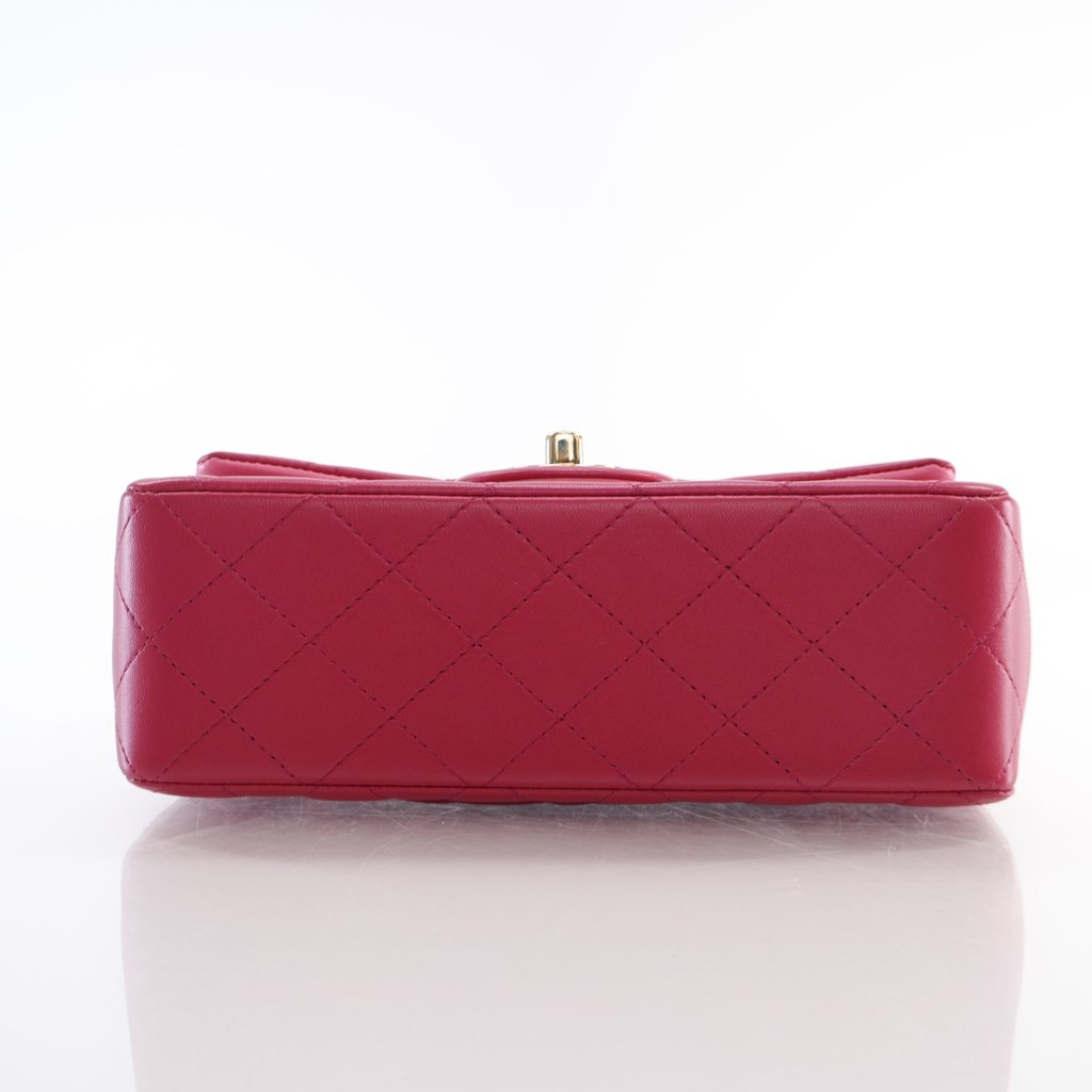 Chanel Mini Rectangle Top Handle Pink Lambskin GHW