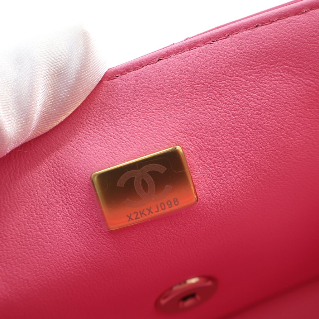 Chanel Mini Rectangle Top Handle Pink Lambskin GHW