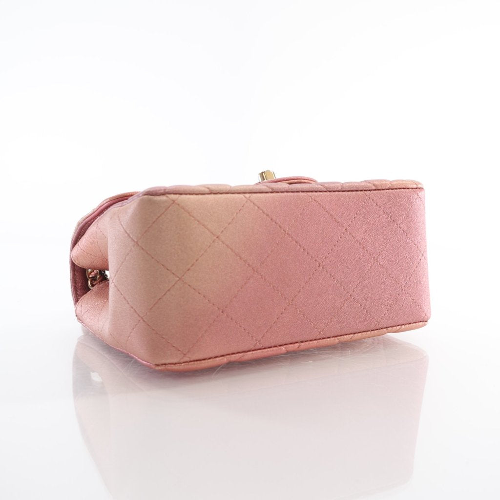 Chanel Mini Square Ombre Pink Iridescent Lambskin