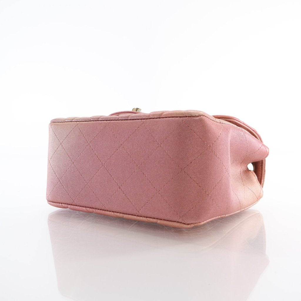 Chanel Mini Square Ombre Pink Iridescent Lambskin