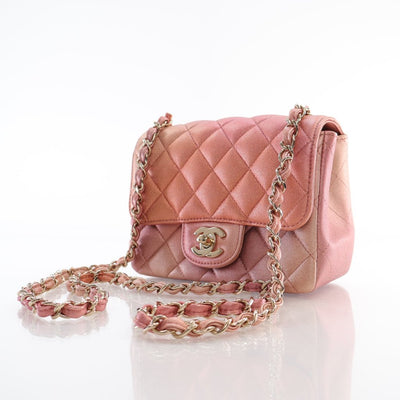 Chanel Mini Square Ombre Pink Iridescent Lambskin