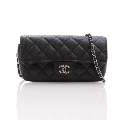 Chanel Sunglasses Case With Chain Black Caviar