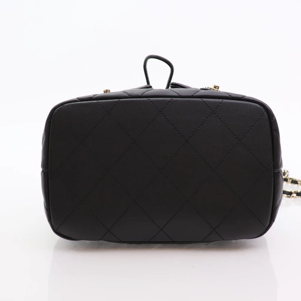 Chanel Coco Mellow Backpack 23B Black Calfskin