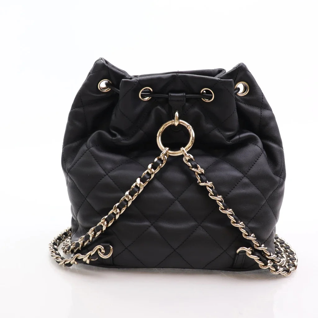 Chanel Coco Mellow Backpack 23B Black Calfskin