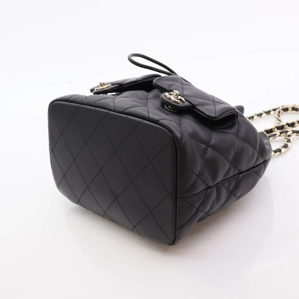 Chanel Coco Mellow Backpack 23B Black Calfskin