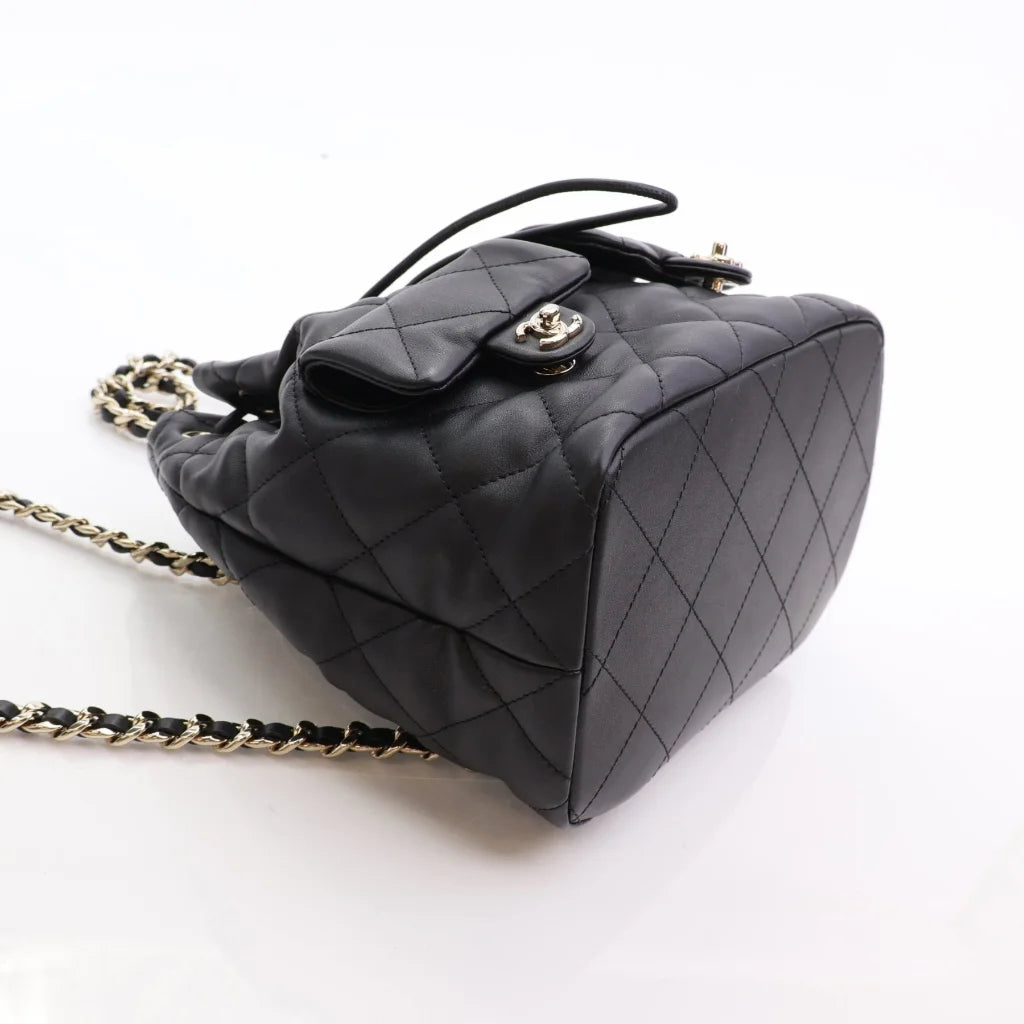 Chanel Coco Mellow Backpack 23B Black Calfskin