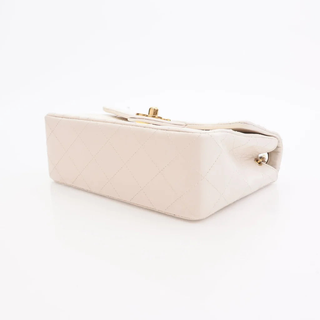 Chanel Vintage Mini Square White Lambskin