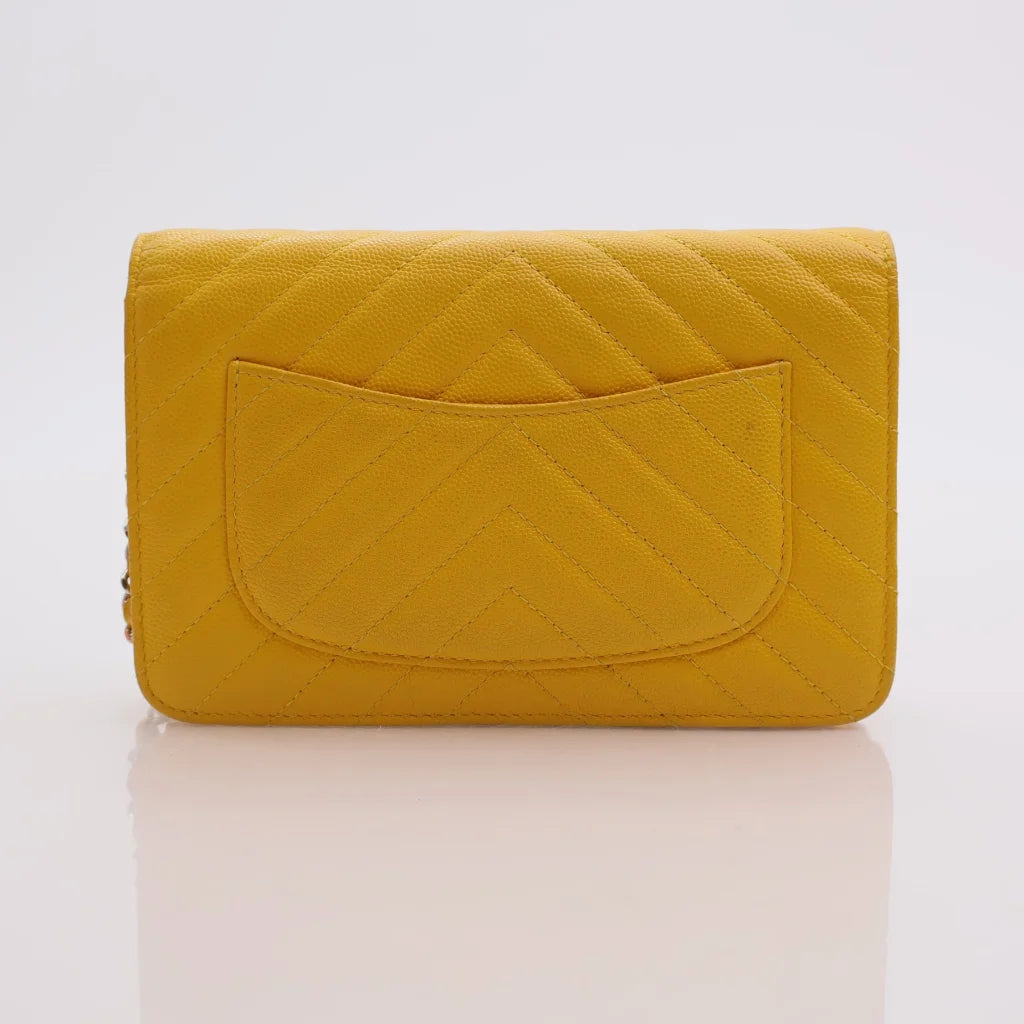 Chanel Wallet On Chain (WOC) Yellow Caviar