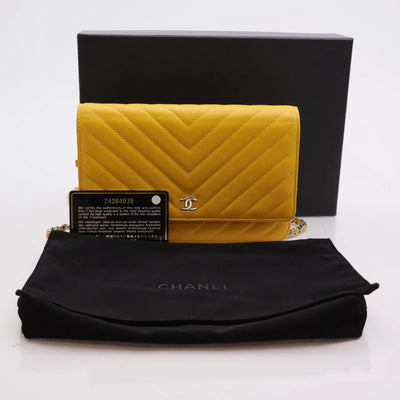 Chanel Wallet On Chain (WOC) Yellow Caviar