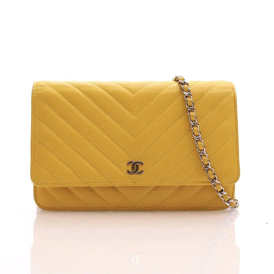 Chanel Wallet On Chain (WOC) Yellow Caviar