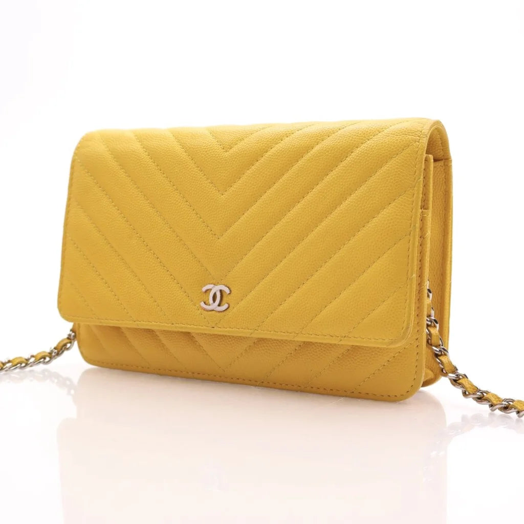 Chanel Wallet On Chain (WOC) Yellow Caviar