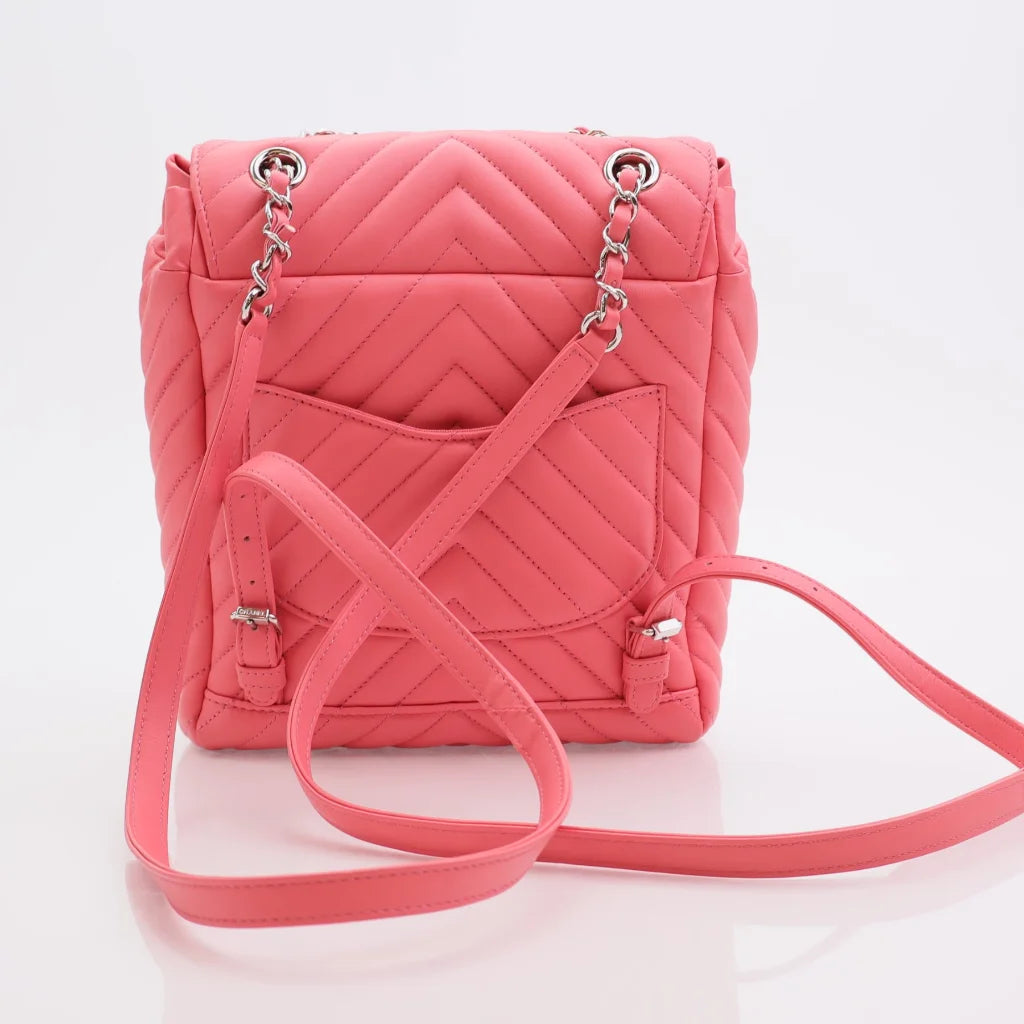 Chanel Chevron Urban Spirit Backpack Small Pink Calfskin