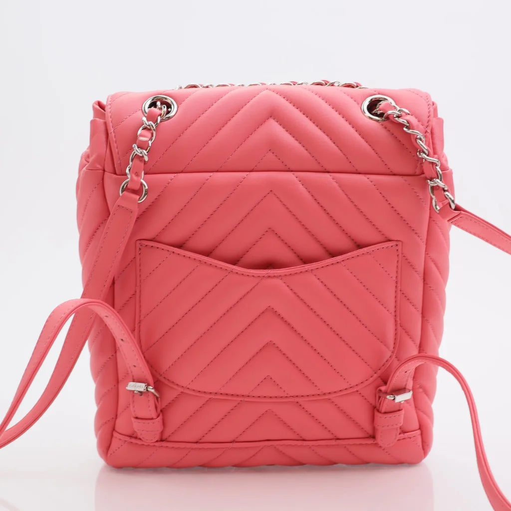 Chanel Chevron Urban Spirit Backpack Small Pink Calfskin