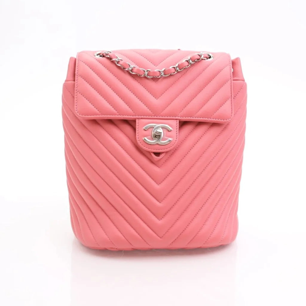 Chanel Chevron Urban Spirit Backpack Small Pink Calfskin