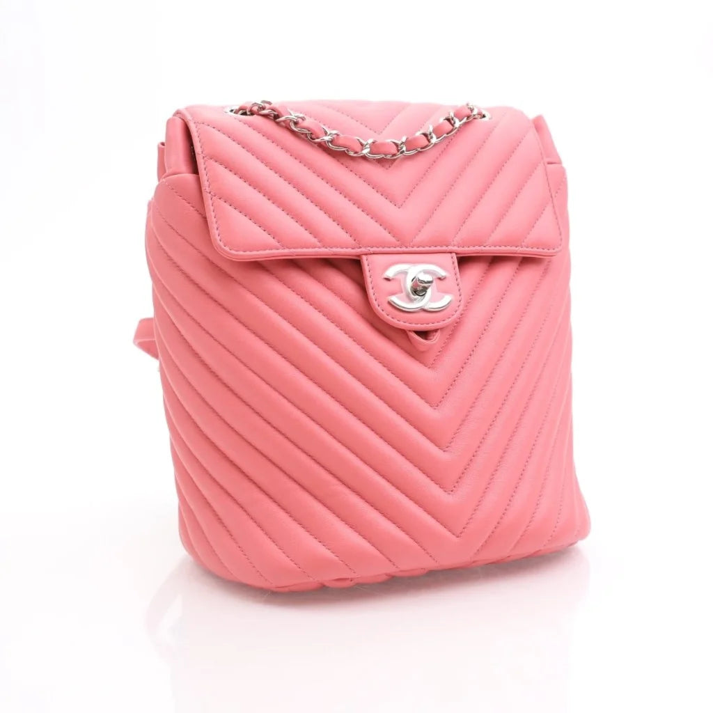 Chanel Chevron Urban Spirit Backpack Small Pink Calfskin