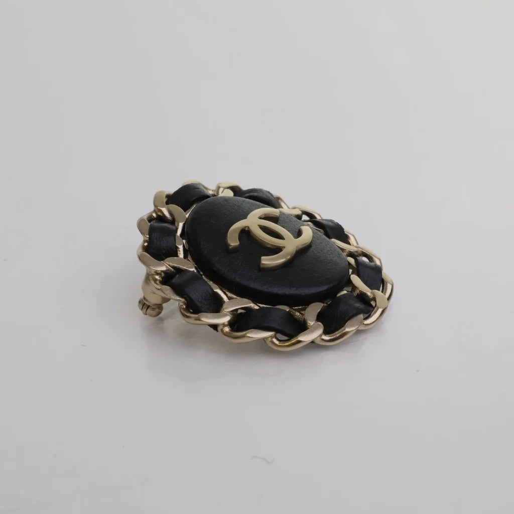 Chanel Leather Chain Brooch