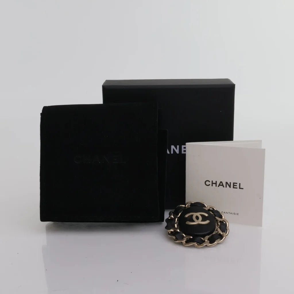 Chanel Leather Chain Brooch