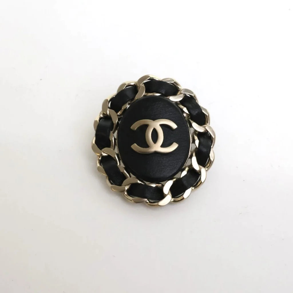 Chanel Leather Chain Brooch