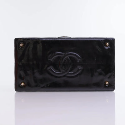 Chanel Vintage Vanity Trunk Black Patent