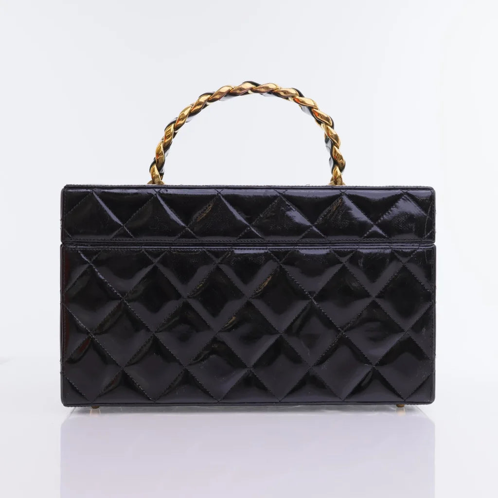 Chanel Vintage Vanity Trunk Black Patent