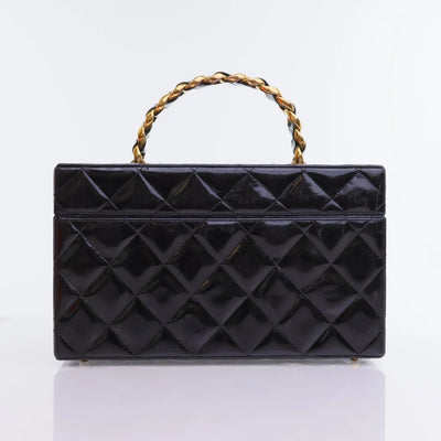 Chanel Vintage Vanity Trunk Black Patent