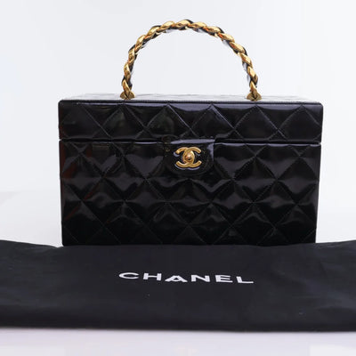 Chanel Vintage Vanity Trunk Black Patent