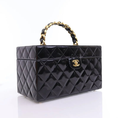 Chanel Vintage Vanity Trunk Black Patent