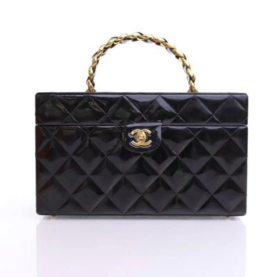 Chanel Vintage Vanity Trunk Black Patent