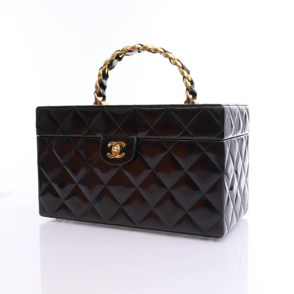 Chanel Vintage Vanity Trunk Black Patent