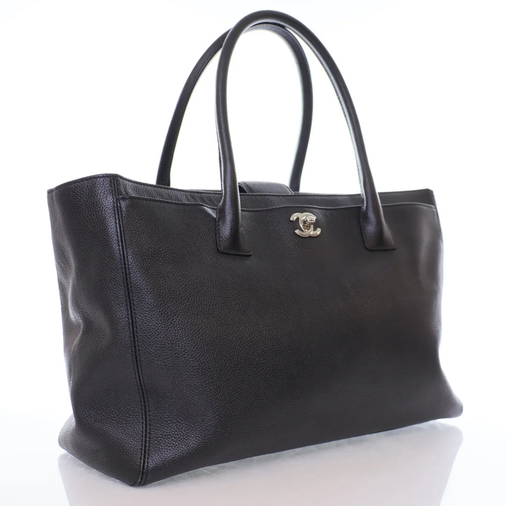 Chanel Executive Cerf Tote Black Calfskin