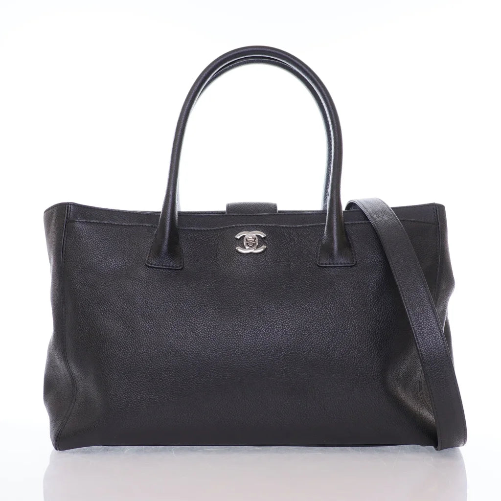 Chanel Executive Cerf Tote Black Calfskin